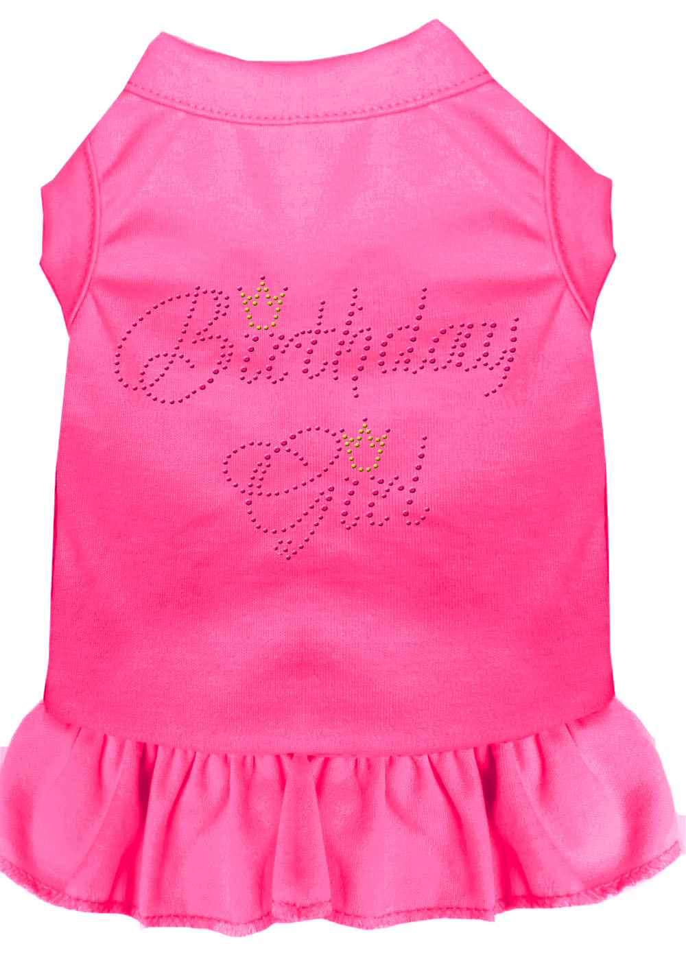 Birthday Girl Rhinestone Dress Bright Pink Lg